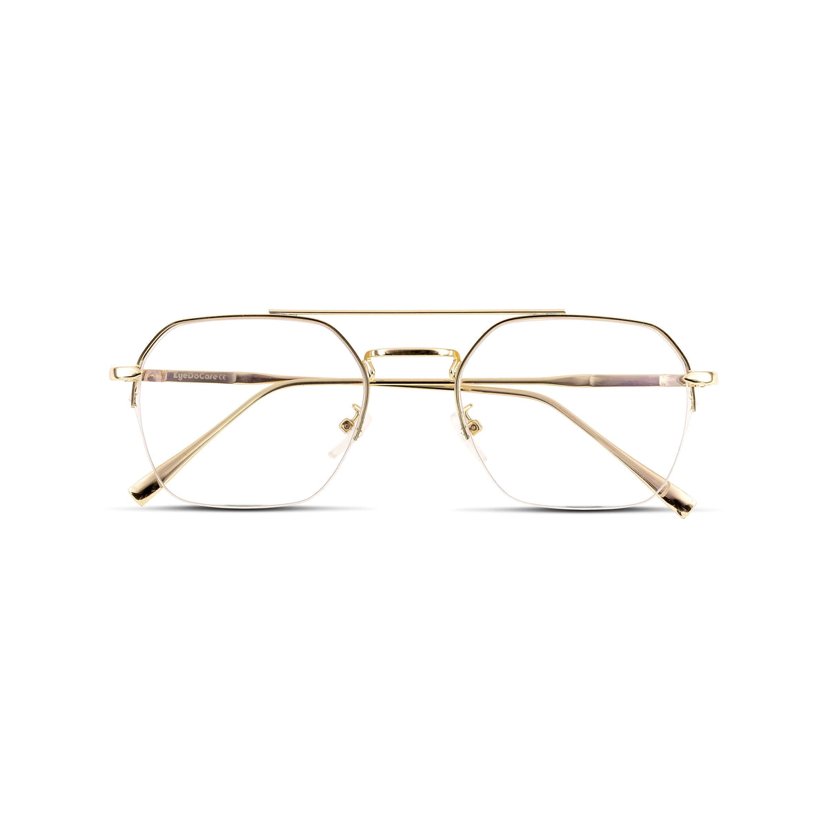 Γυαλιά blue light Aviator για υπολογιστή σε χρυσό χρώμα με μεταλλικό σκελετό.