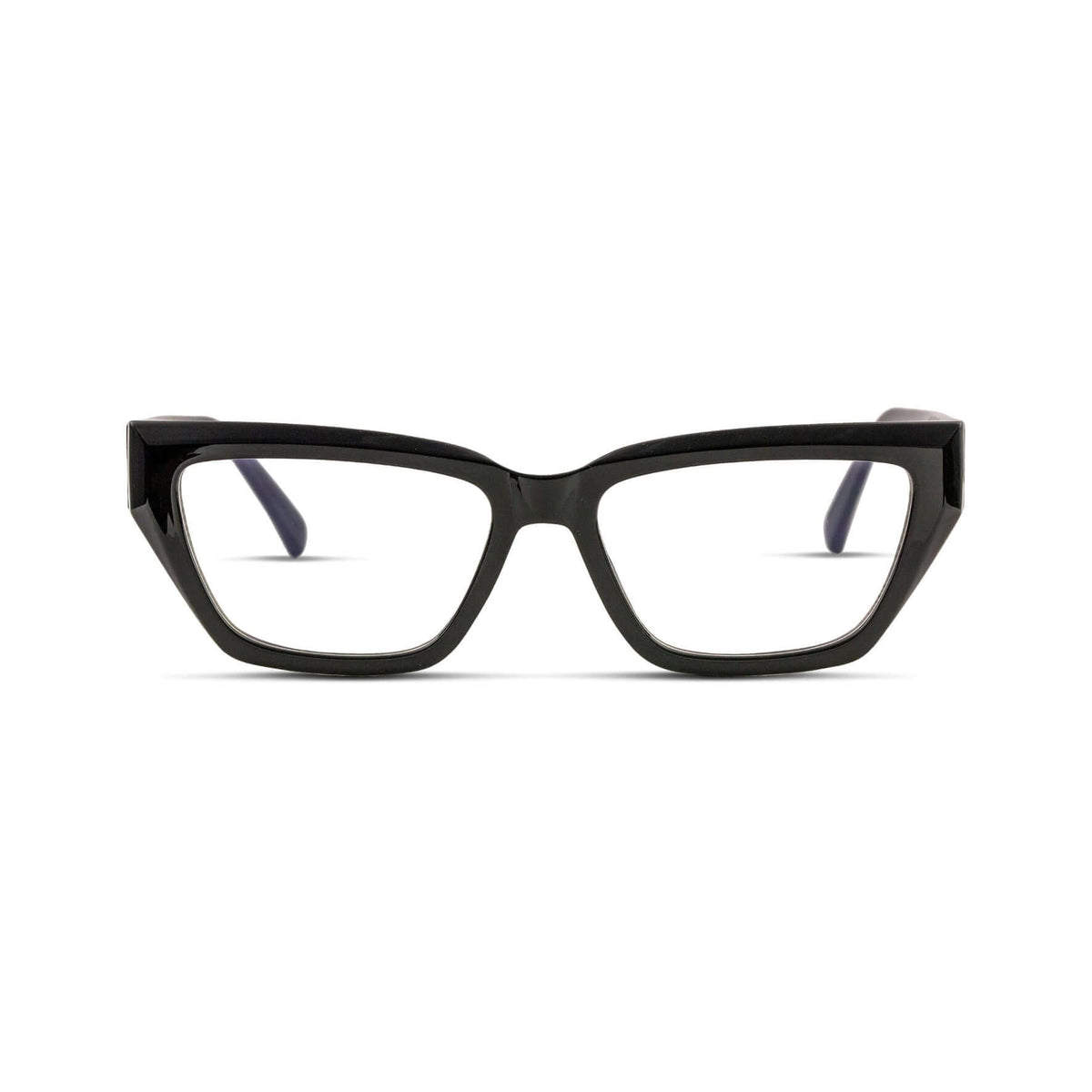 Γυαλιά Blue Light Celeste Midnight Mist με κοκκάλινο σκελετό και ορθογώνιο σχήμα σε μαύρη απόχρωση.