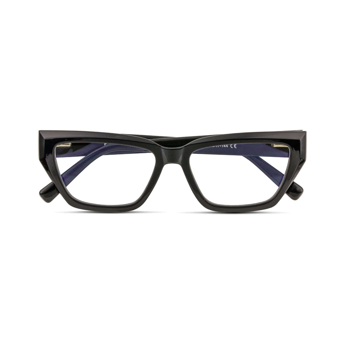 Γυαλιά Blue Light Celeste Midnight Mist με κοκκάλινο σκελετό και ορθογώνιο σχήμα σε μαύρη απόχρωση.