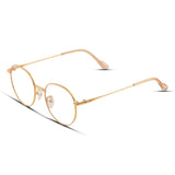 Γυαλιά Blue Light Soho Champagne Gold με μεταλλικό σκελετό και στρογγυλό σχήμα σε χρυσή απόχρωση.