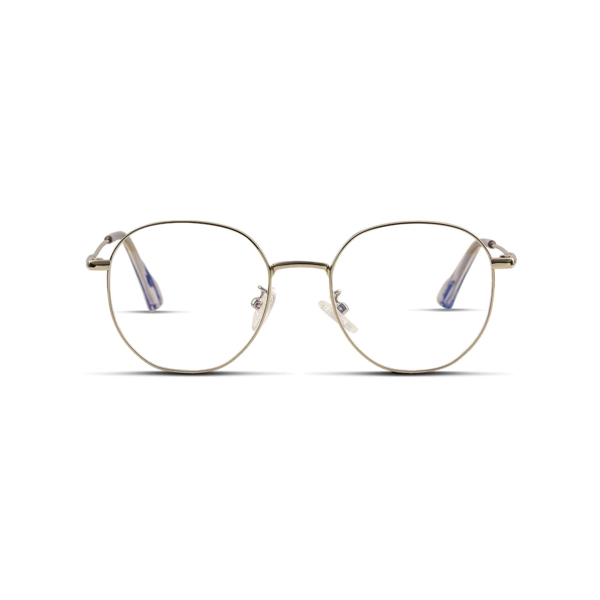 Γυαλιά Blue Light Soho Frosted Silver με μεταλλικό σκελετό και στρογγυλό σχήμα σε ασημί απόχρωση.