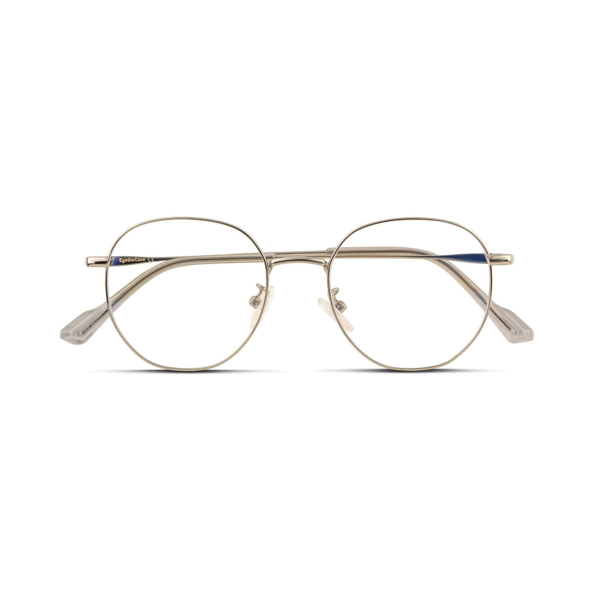 Γυαλιά Blue Light Soho Frosted Silver με μεταλλικό σκελετό και στρογγυλό σχήμα σε ασημί απόχρωση.