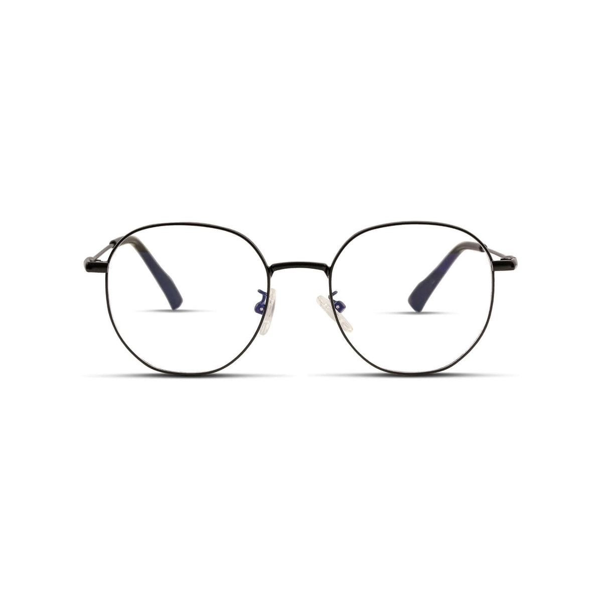 Γυαλιά Blue Light Soho Gunmetal Grey με μεταλλικό σκελετό και στρογγυλό σχήμα σε ανθρακί απόχρωση.