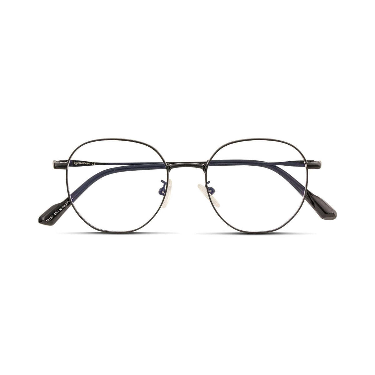 Γυαλιά Blue Light Soho Gunmetal Grey με μεταλλικό σκελετό και στρογγυλό σχήμα σε ανθρακί απόχρωση.