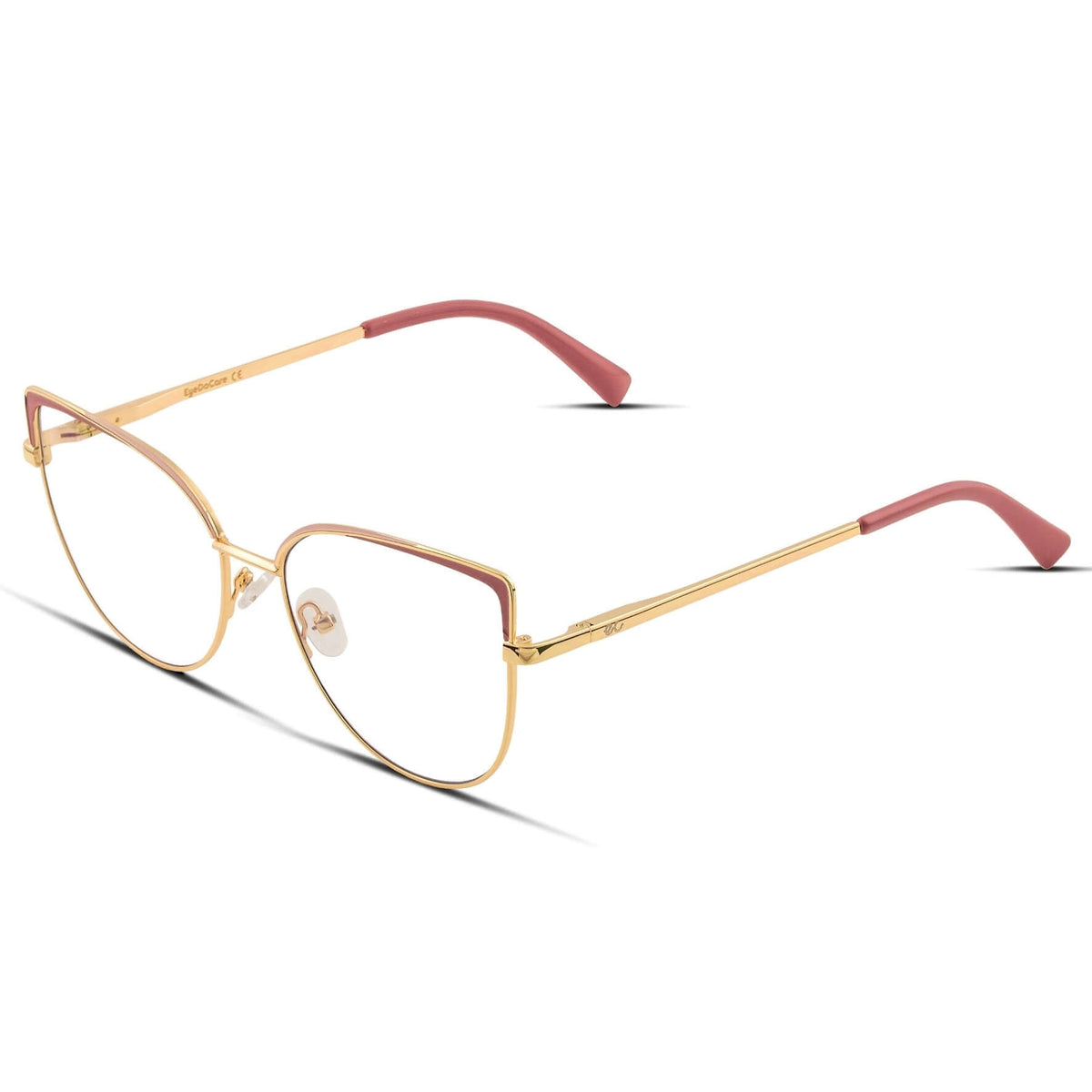 Γυαλιά Blue Light Marilyn Sunset Blush με μεταλλικό σκελετό και cat eye σχήμα σε ροζ-χρυσή απόχρωση.